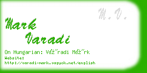 mark varadi business card